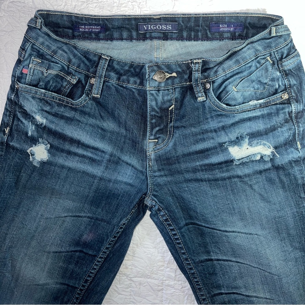 Vigoss The Boyfriend Rolled Up Skinny Size 1 x 27